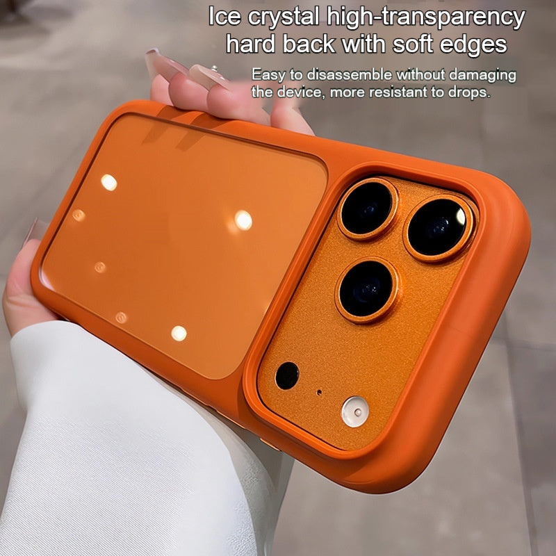 Boîtier de téléphone transparent en cristal acrylique avec caméra Et la couverture du bouton