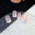 24 pièces de court carré presse-sur-la-pierre acrylique conseils pour faux ongles dans un simple St