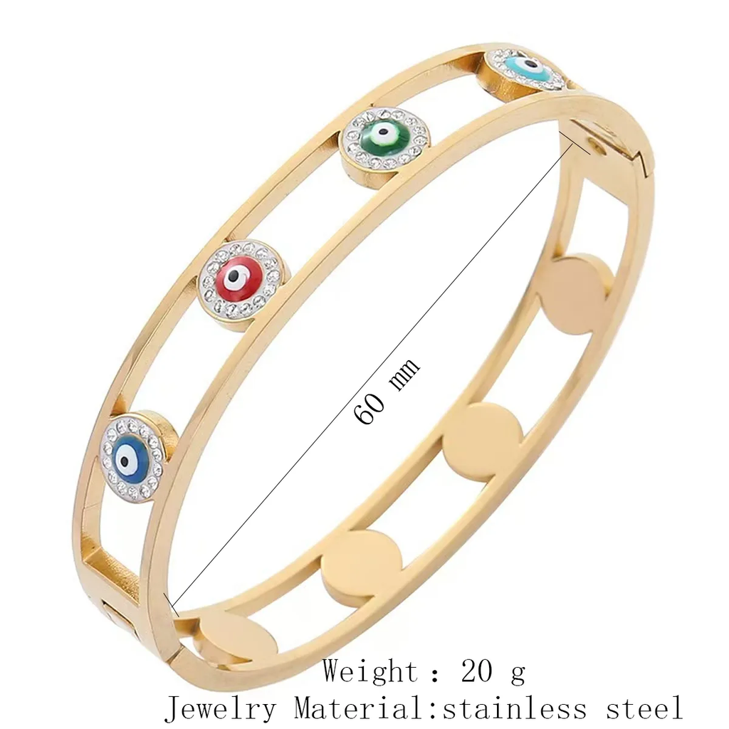 Bracelet en acier inoxydable avec fermeture à l'huile pour l'oeil de Demon