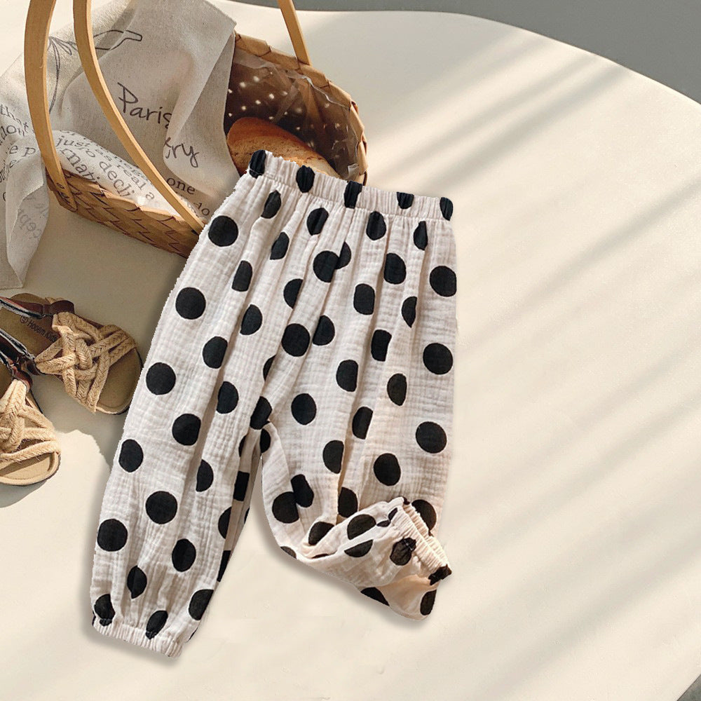 Style coréen bébé anti-moustique pantalons minces pantalons en coton