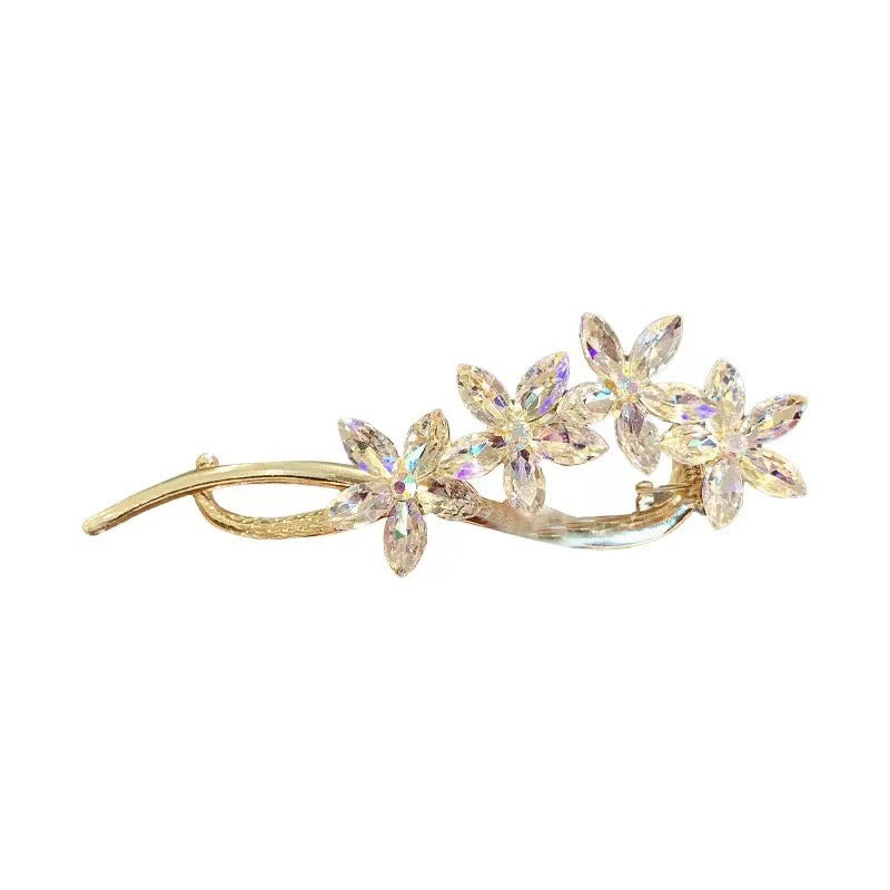 Super Fée Tempérament cristal fleur Twister Clip simple Personnalité épingle à cheveux