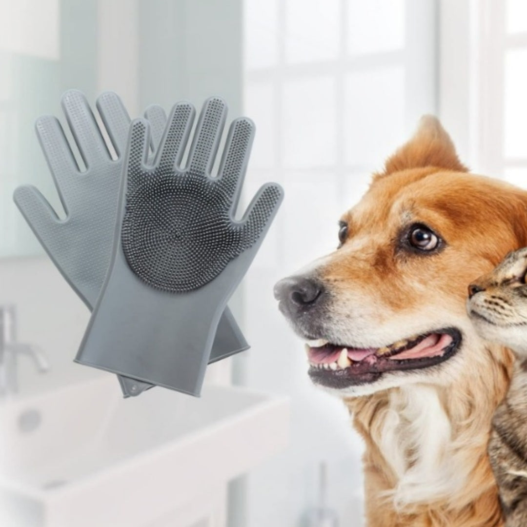 Gant de massage amélioré pour animaux de compagnie