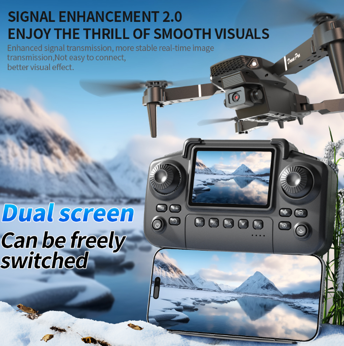 E99 Drone double batterie avec écran