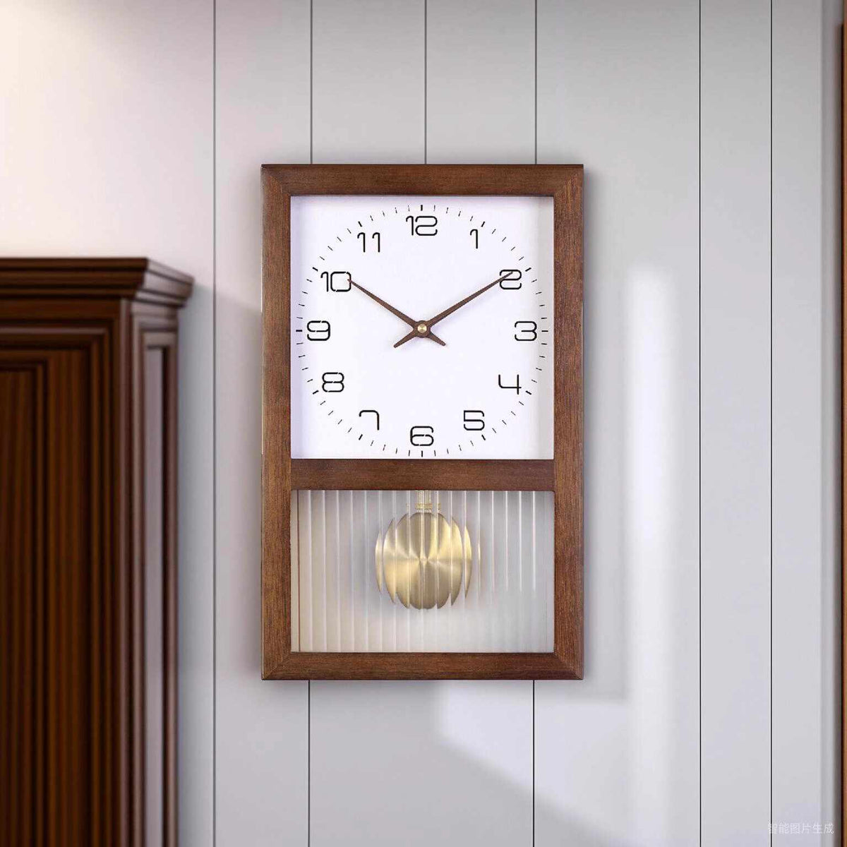 Minimalist Japanese Style Versatile Vintage Solid Wood Wall Clock