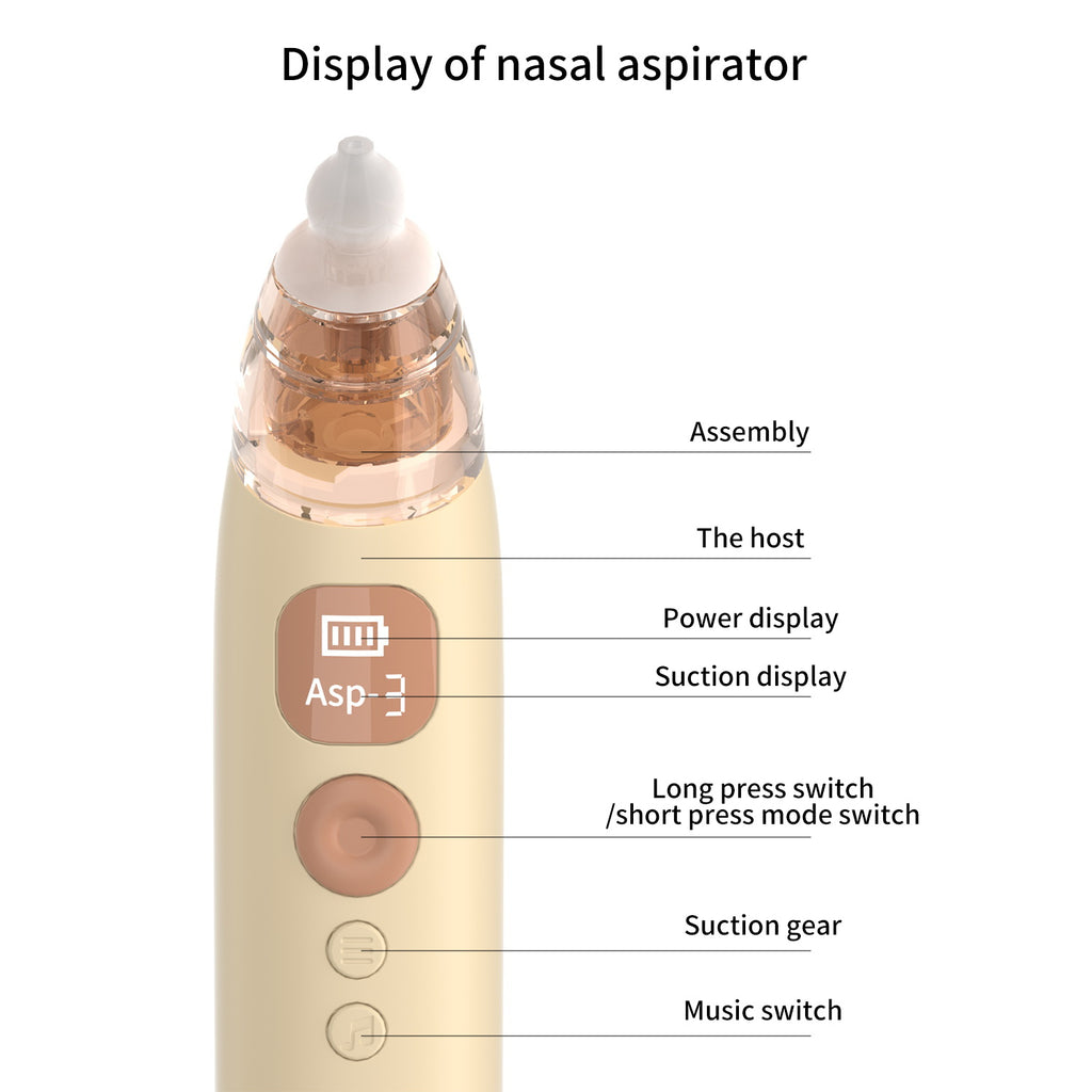 Baby Nasal Aspirateur Appareil électrique à aspiration nasale ménage Nettoyage amovible Trois rapports