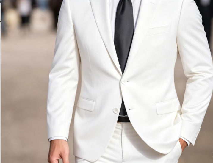 Veste de soirée Slim-fit de couleur unie