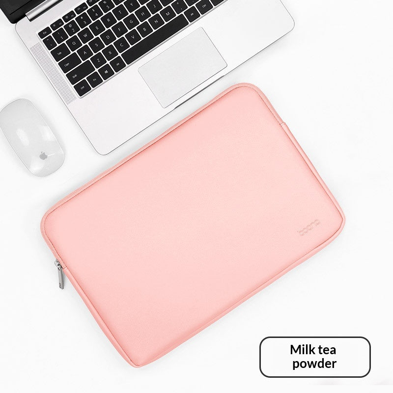 Internal leather laptop sleeve included