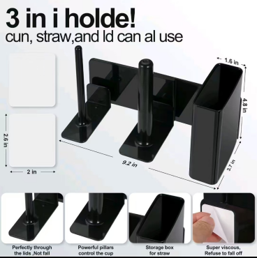Organisateur de la Coupe Machine Slushie - Organisateur de la Coupe Côté 3 en 1 pour Ninja Slushie Machin