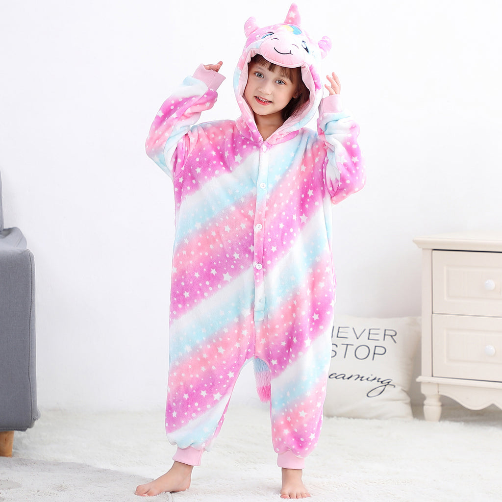 Cartoon animal onesies pour les enfants plus âgés costumes de performance Halloween