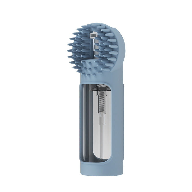Brosse de bain pour animaux de compagnie Baignoire en mousse multifonctionnelle intégrée Silicone Brosse de bain à frotter Cat And Do