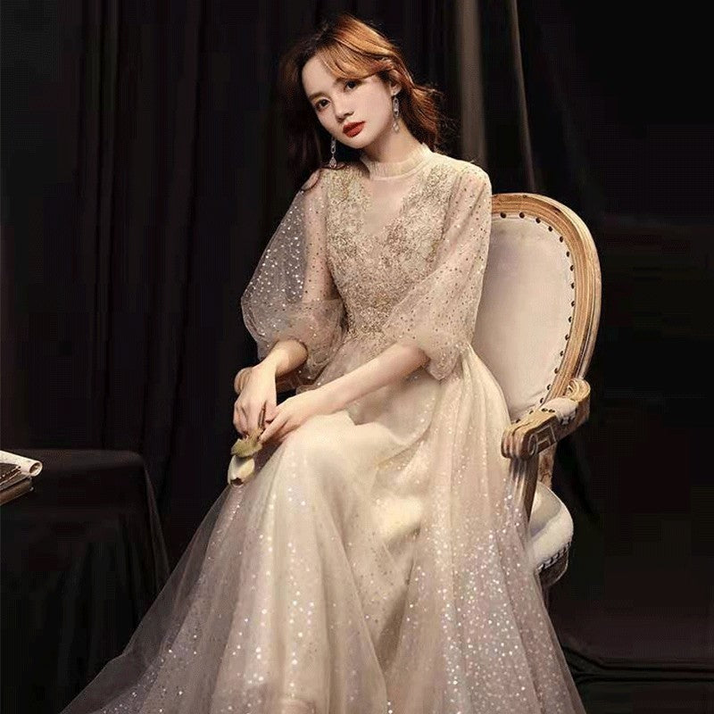 Slim Beauty Gold Banquet Robe de soirée