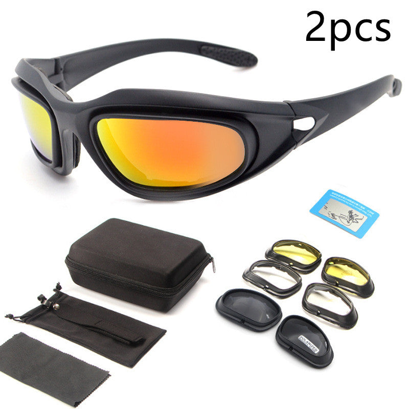 Lunettes de soleil Polarized Tactical Cyclisme Extérieur Vision de nuit Lunettes de soleil étanches à la poussière