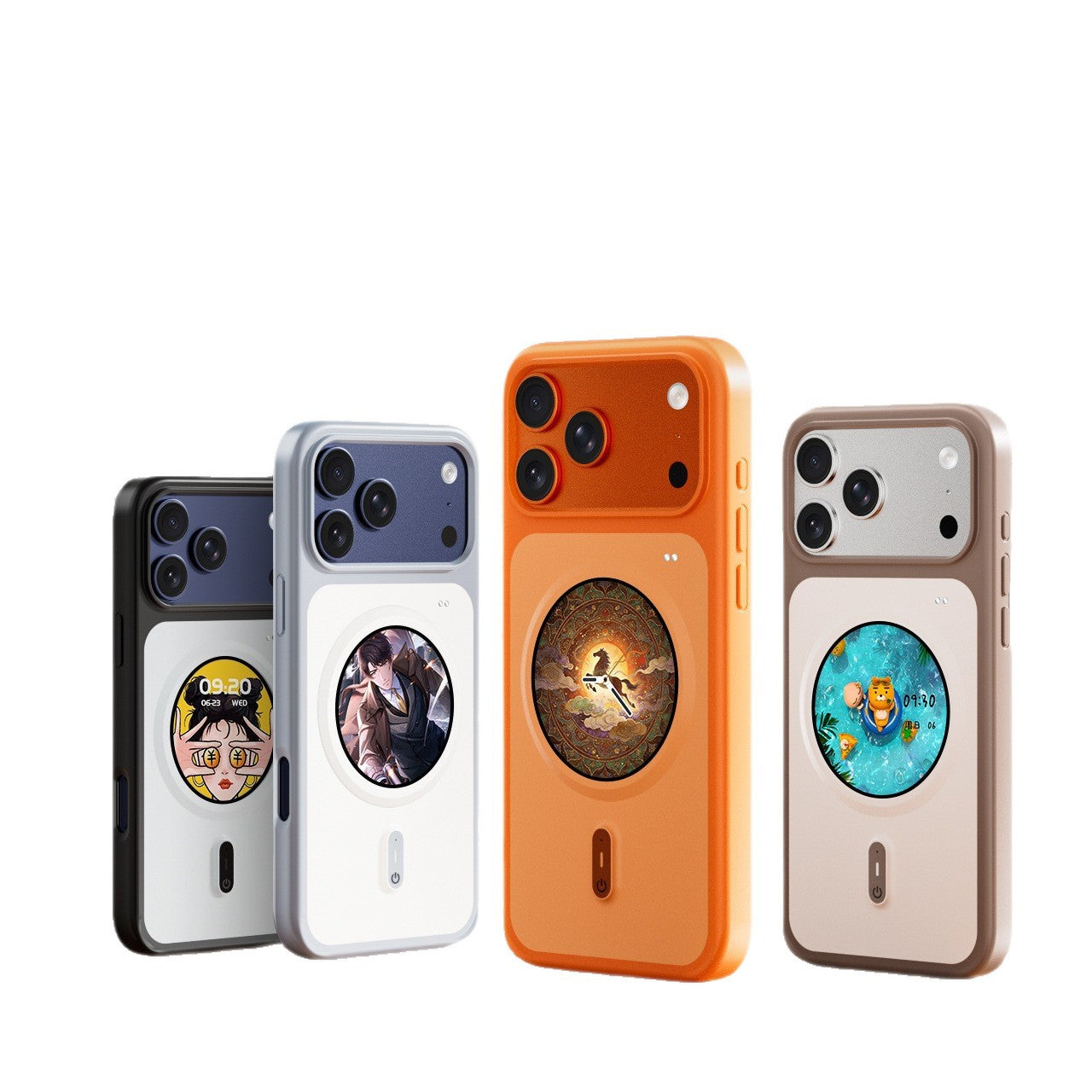 Clapet de téléphone de casting HD à écran rond