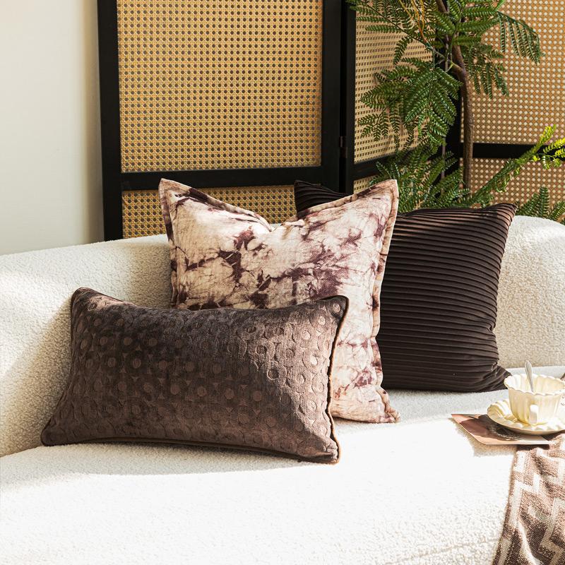 Retro-Marron Oreiller brun mi-century moderne lumière-Luxury Salon Canapé Coussin
