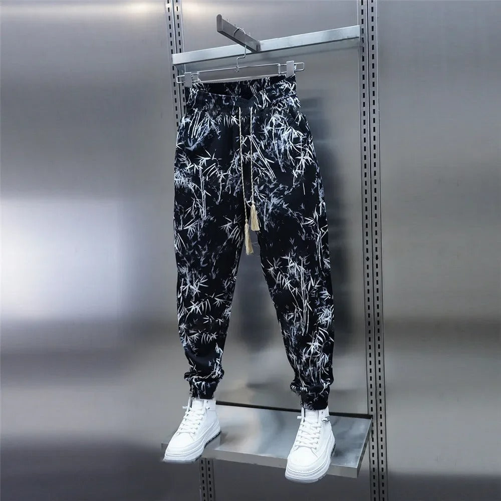 Pantalons en soie de Harem en soie casuale pour hommes