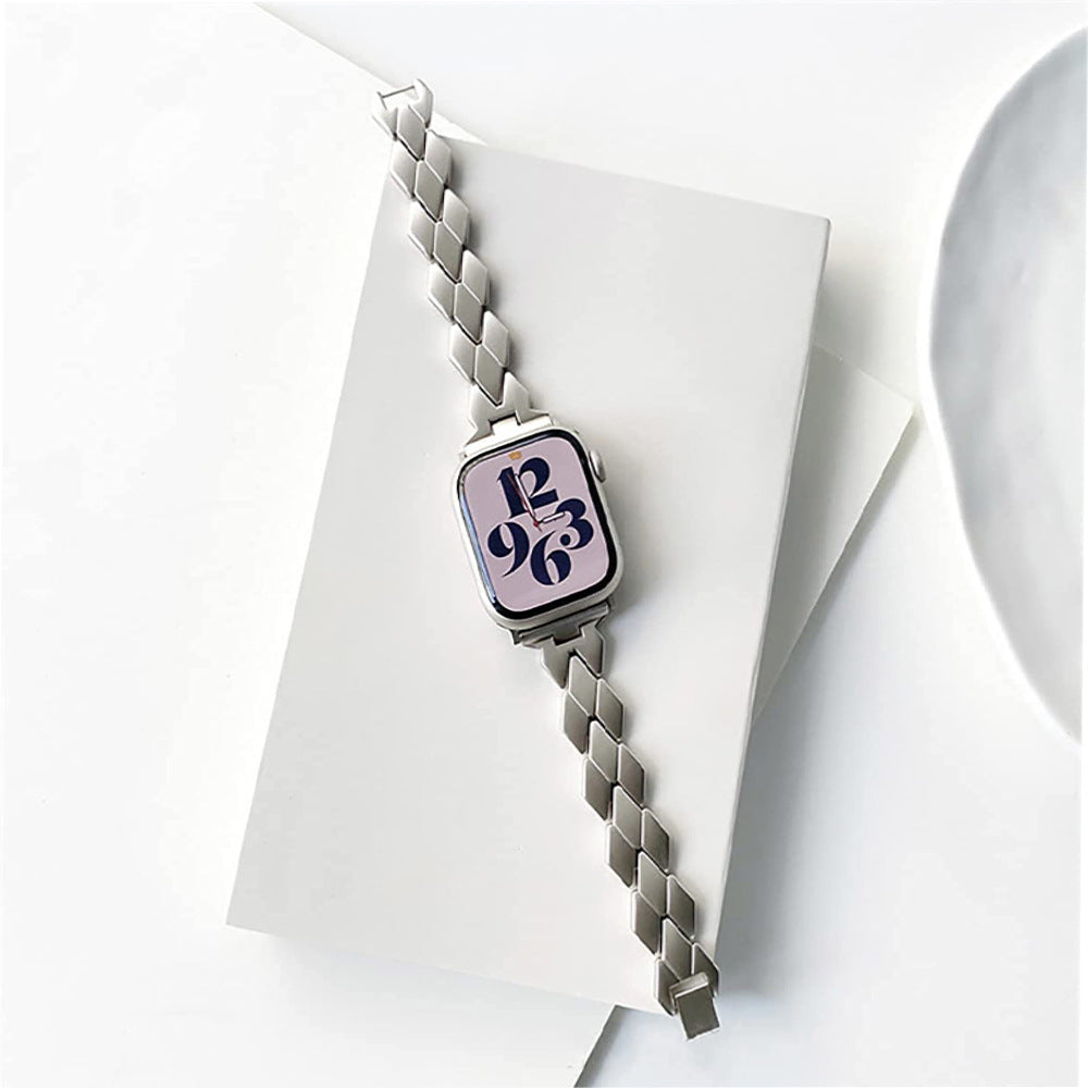 Bracelet en diamant à chaîne métallique en acier