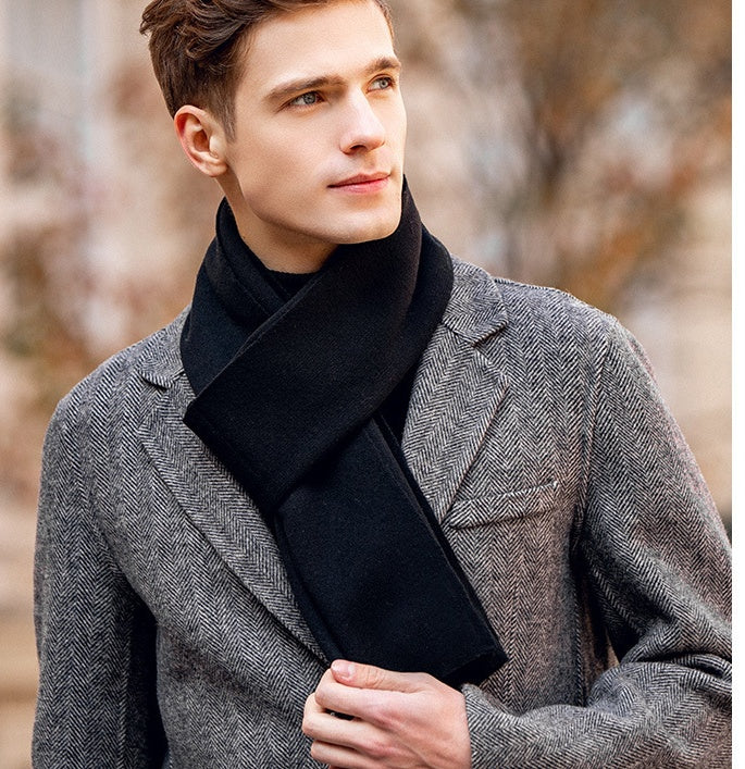 Echarpe tricotée en laine pour homme