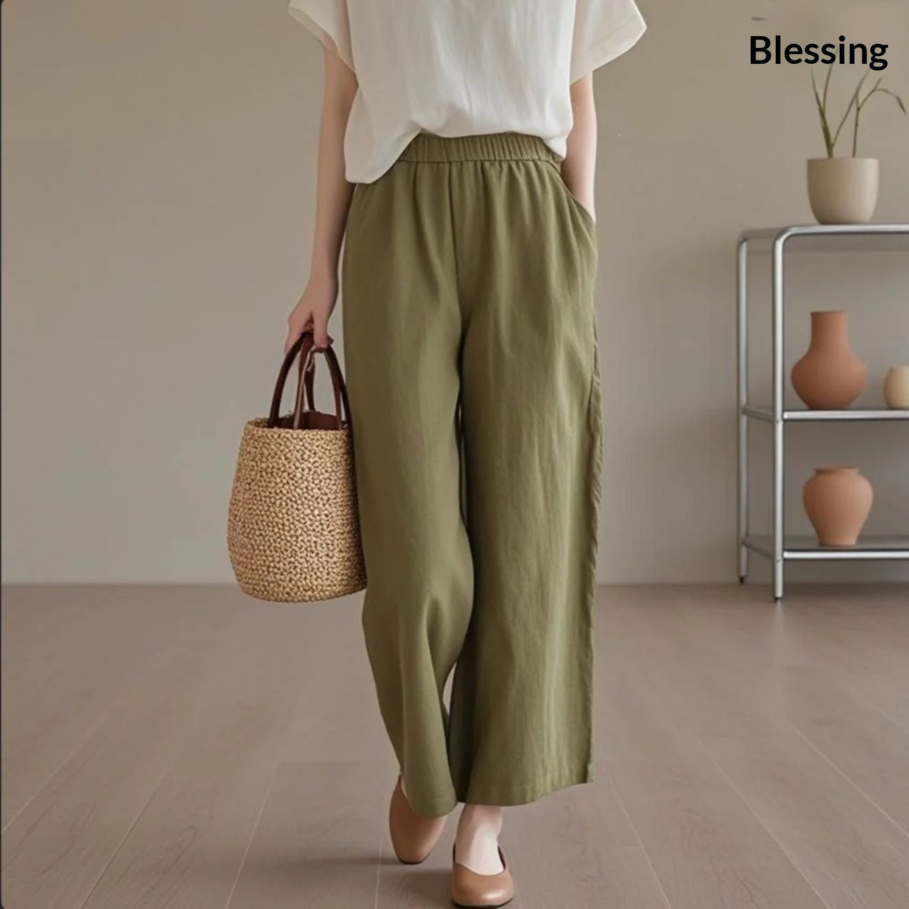 Pantalons à manches longues en coton liné à manches longues pour femmes
