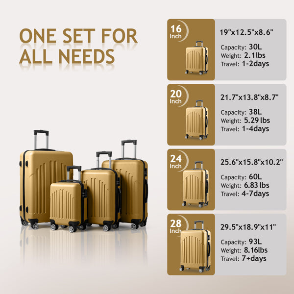 Quatre rayures verticales dans une valise