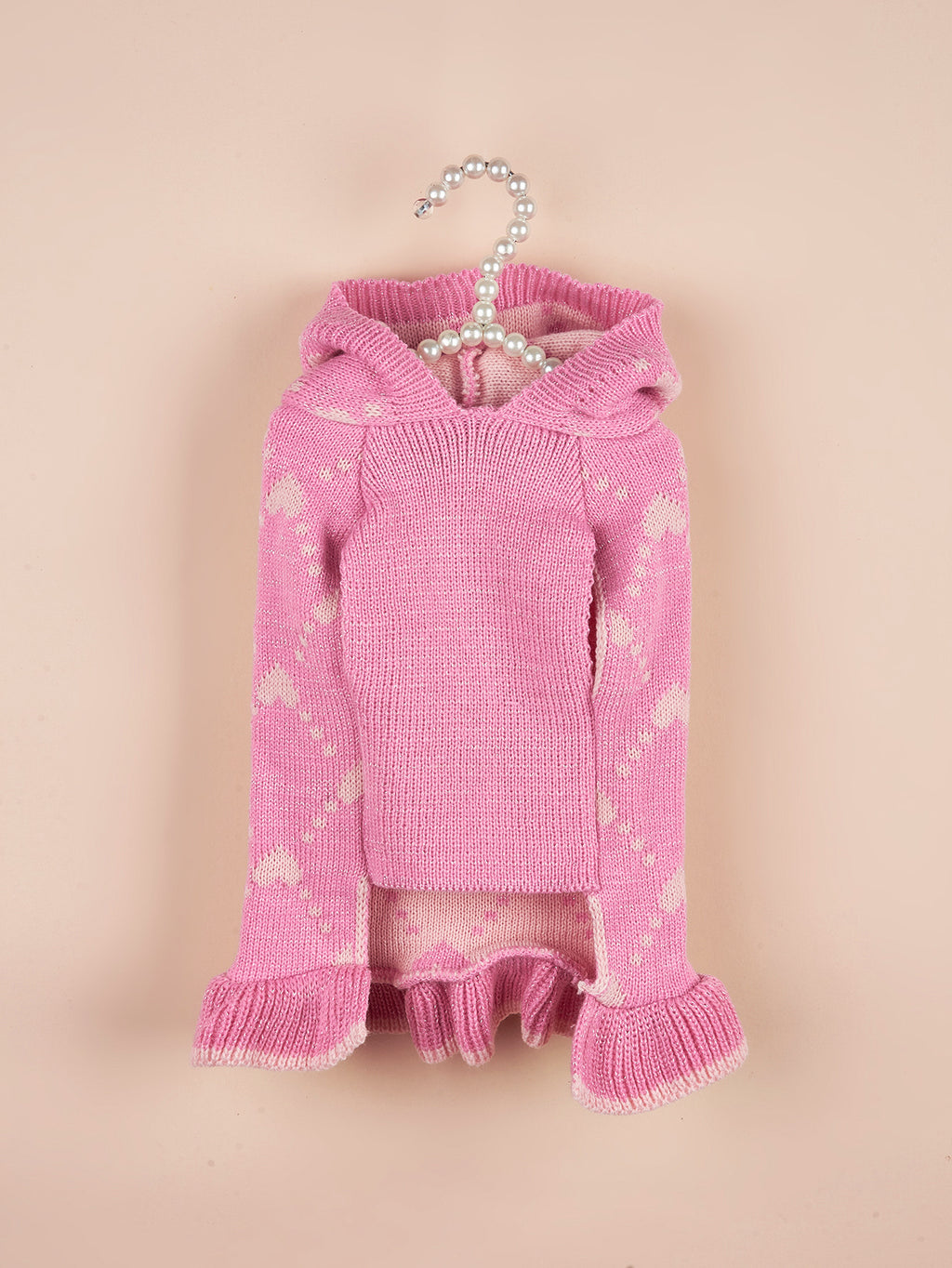 Petit chien sweater Hoodies Robe Hiver tricot mignon vêtements coeur Puppy vêtements