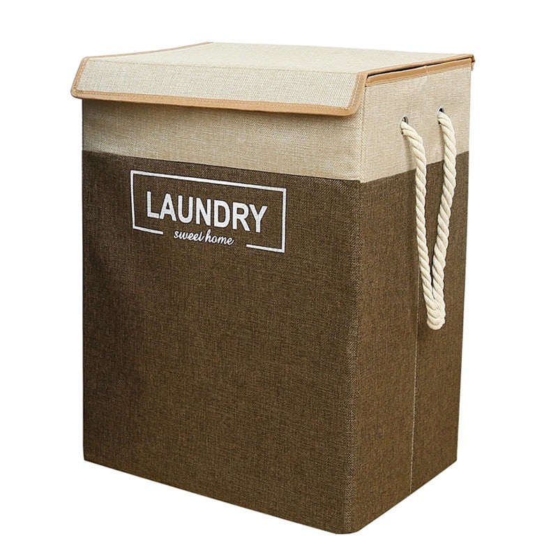 Panier de blanchisserie Laver les vêtements de rangement pliant sac sac Hamper avec couvercle