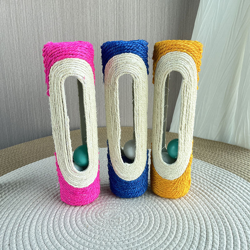 Chat self-Hi soulagent jouet suffy avec jouet en plastique bille sisal