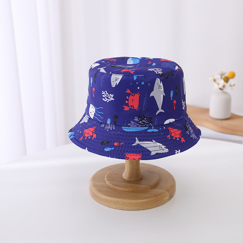 Chapeau de seau de soleil à double bord pour enfants