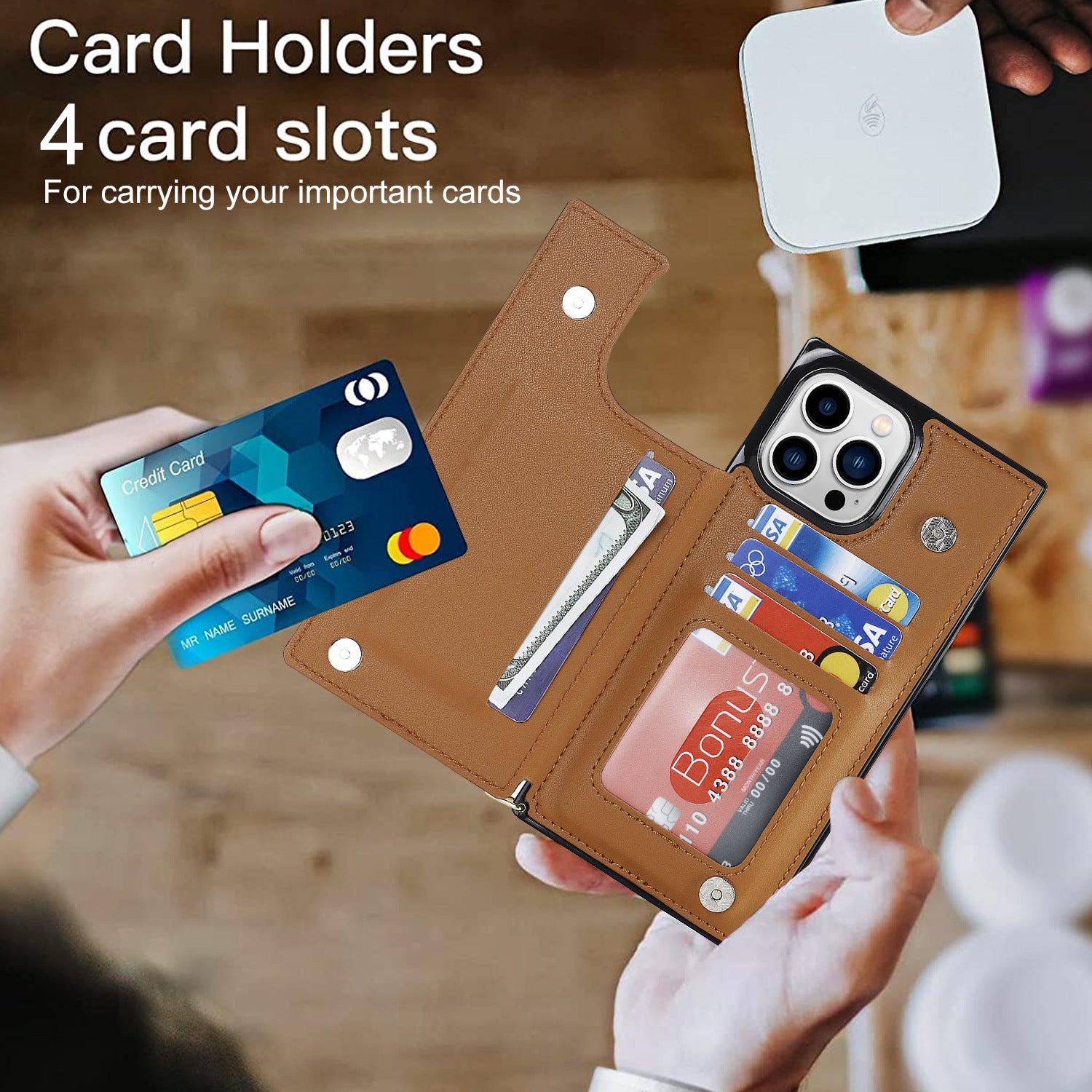 Sangle d'épaules transversales Flip Card Zipper Protection Shell