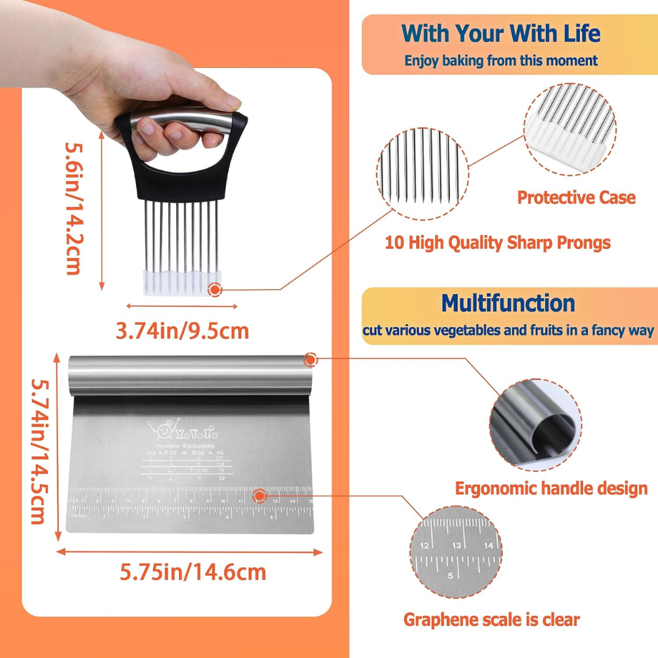 Multi-purpose stainless steel shackle lock and onion holder