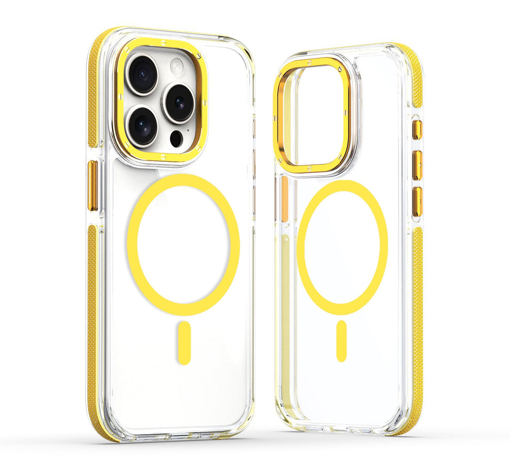 X Boîtier de téléphone magnétique transparent Edge bicolore