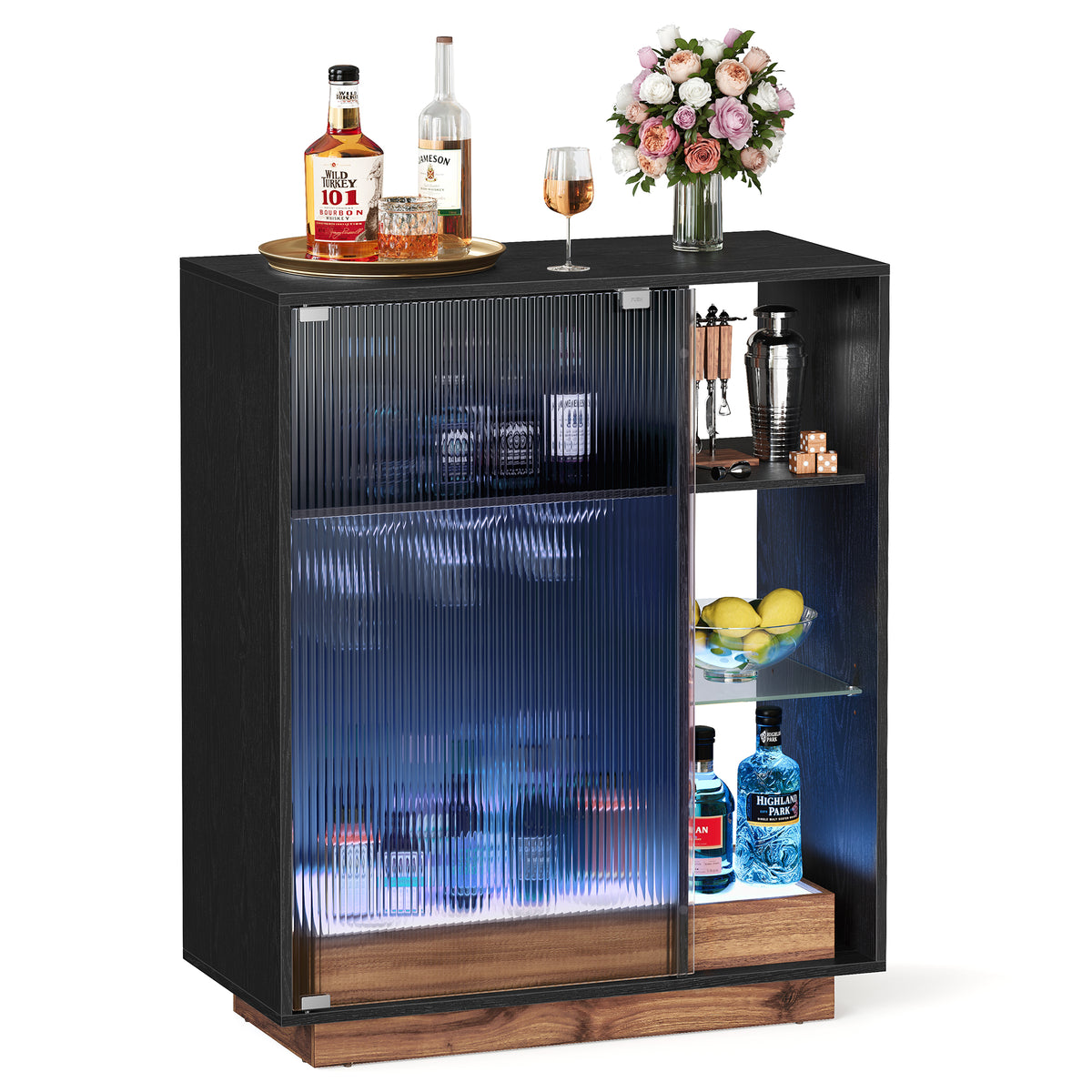 Cabinet à vin VASAGLE avec lumières