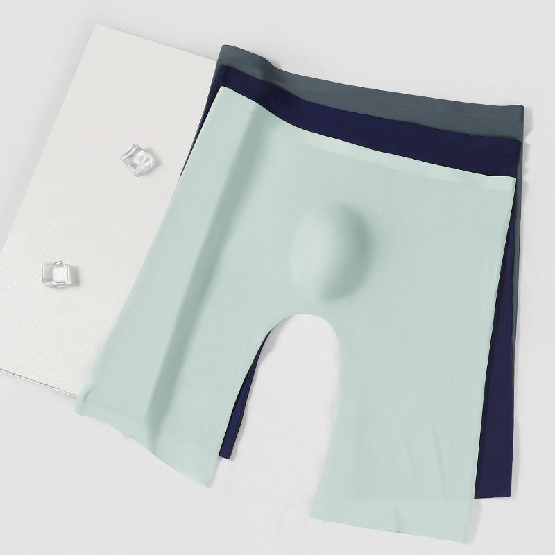 Sous-vêtements en soie de glace pour hommes Sports Summer Thin Boxers