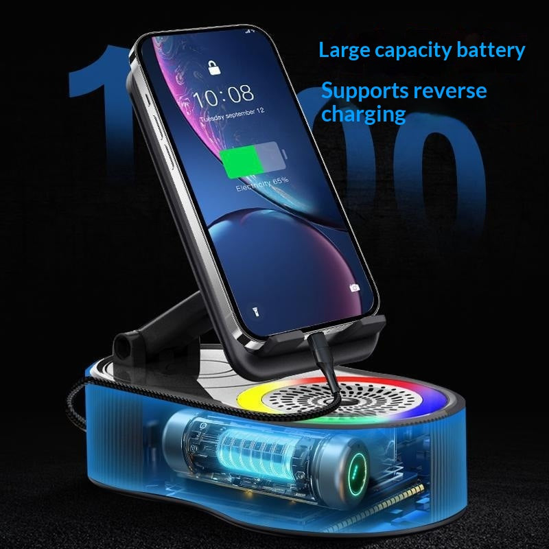 5-in-1 Rotating and Adjustable Bluetooth Speaker Phone Power Bank