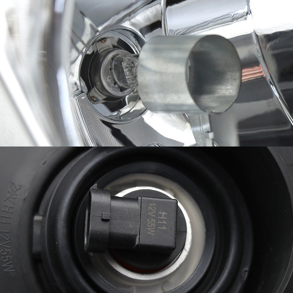Chrome phares compatibles avec 2008-2016 Freightliner Cascadia avec des ampoules halogènes paire