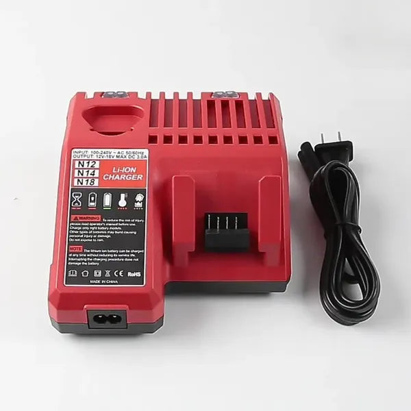 Chargeur de batterie rapide 3A pour Milwaukee M12 M18 12V-18V Outils au lithium-ion