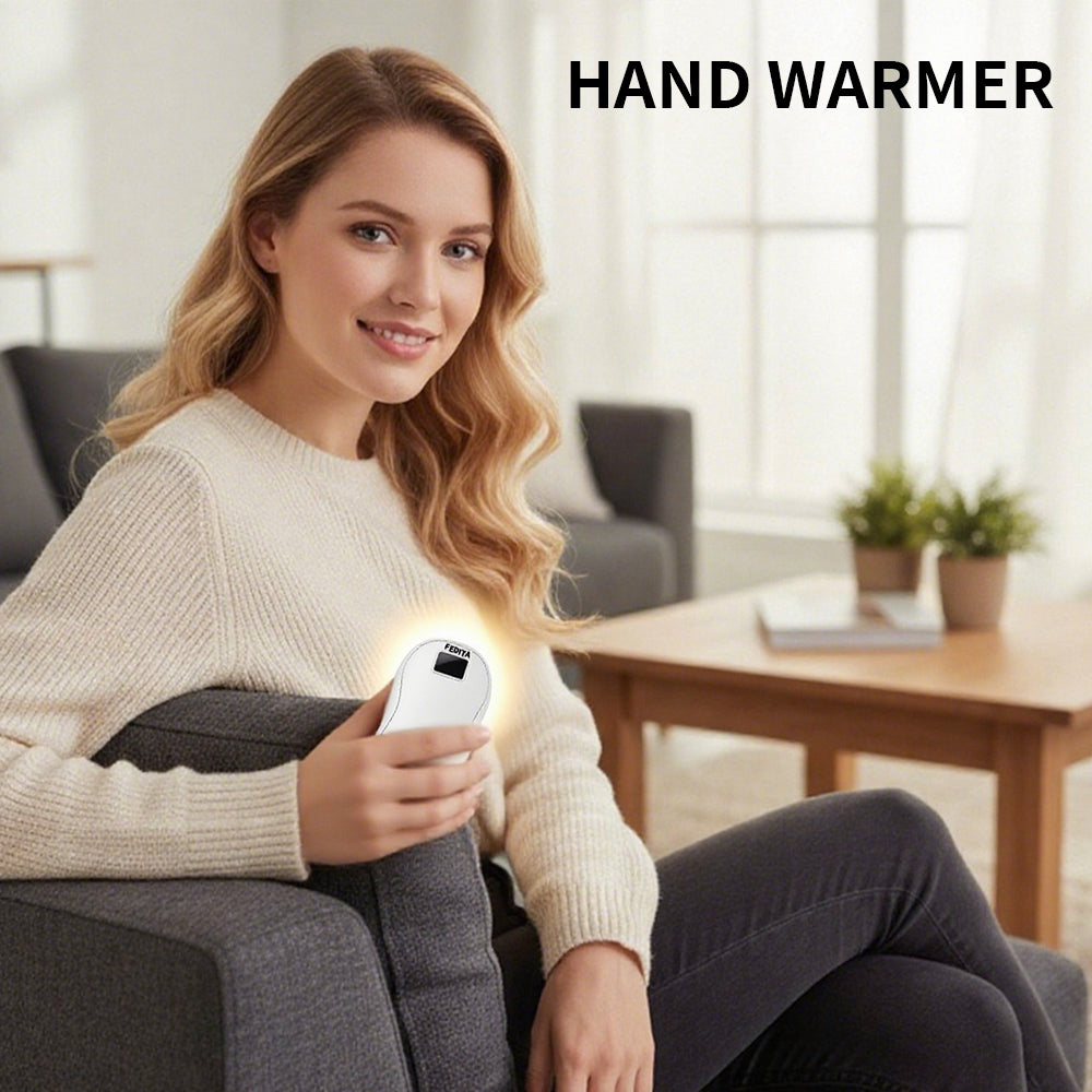Grande capacité de chauffage double face affichage numérique USB charge Portable Warmer main