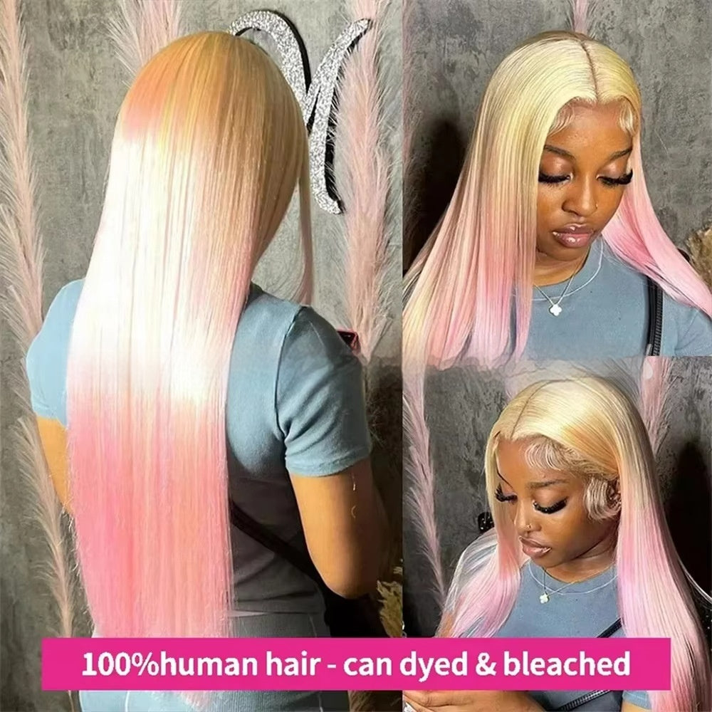 12-40Inch 613 Blond droit Perruques de cheveux humains couleurs bricolage