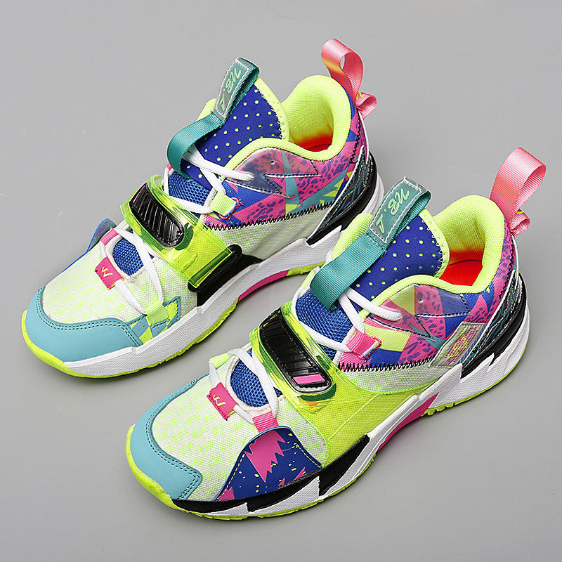 Automne Flying Surface Woven Chaussures de basketball pour jeunes
