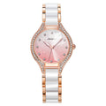 Femmes Starry Sky Luxury Timepiece Diamant incrusté Gradient Glitting Powder Bracelet W