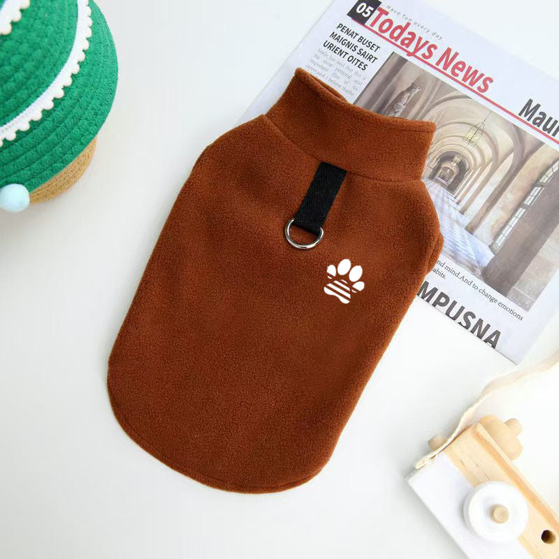 Vêtements pour animaux de compagnie Veste thermique doublée de polaire