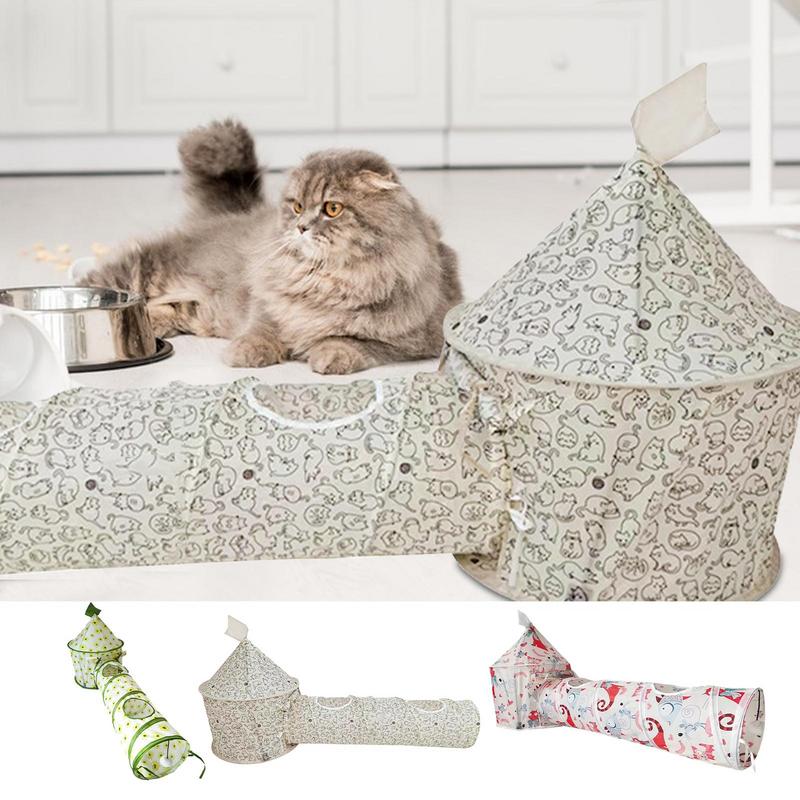 Tunnel de jeu de chat Pliage interactif Bunny Tent Tunnel de tente de chat pliable Tubes de tente portable Ind