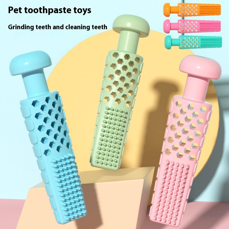 Jouet d'animal fournitures Dentpaste de type jouet de gnawing TPR bâton soulageant les molaires suffy