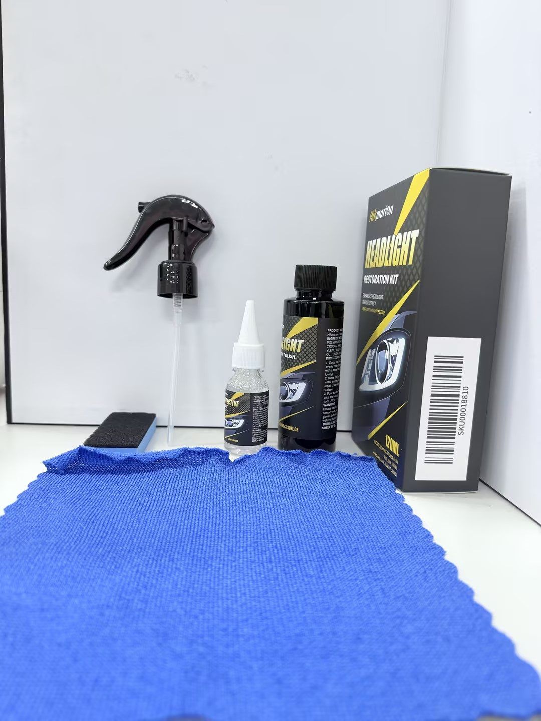 Hikmarion Automotive Headlight Lens Care Kit
