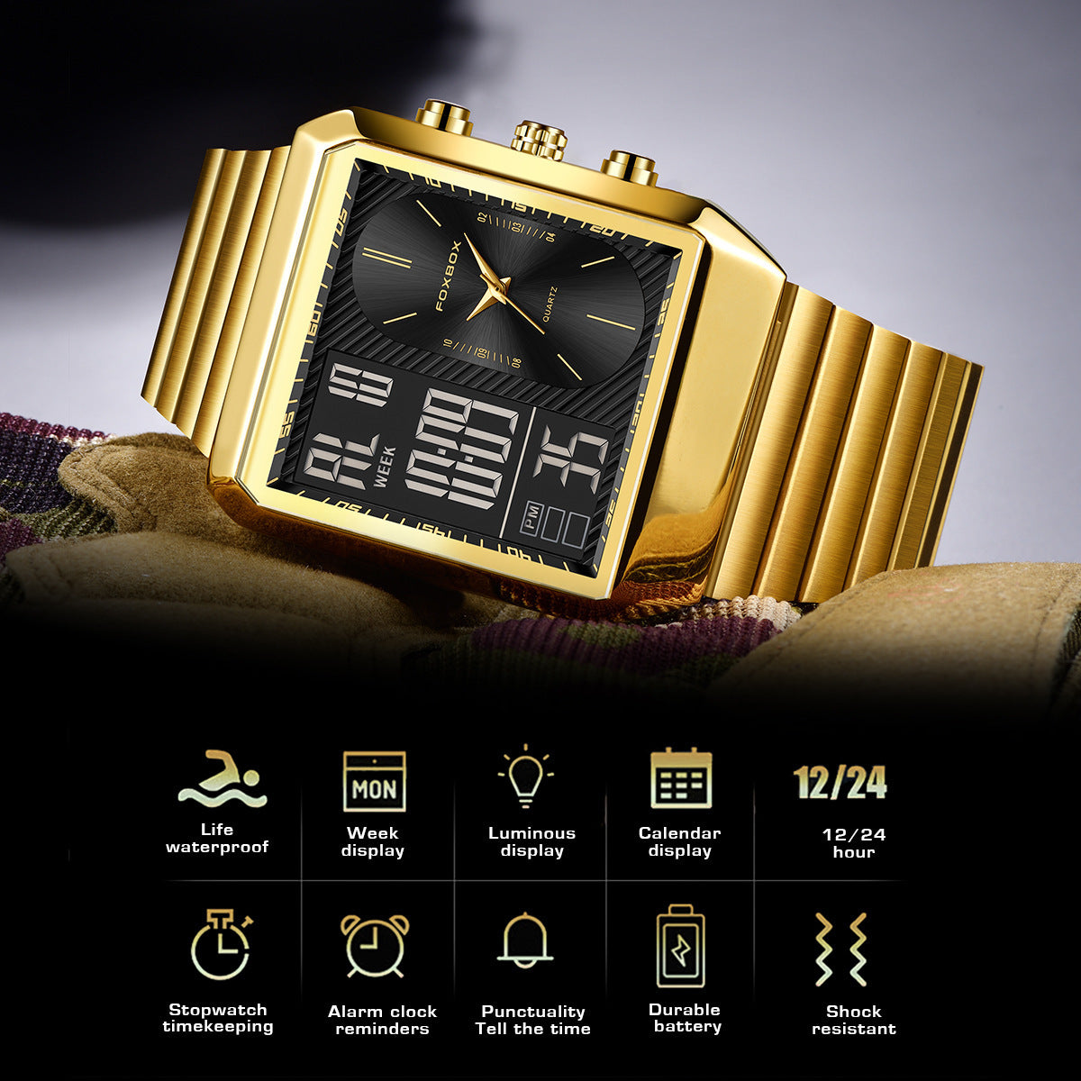 Montre Quartz pour homme élégante et polyvalente