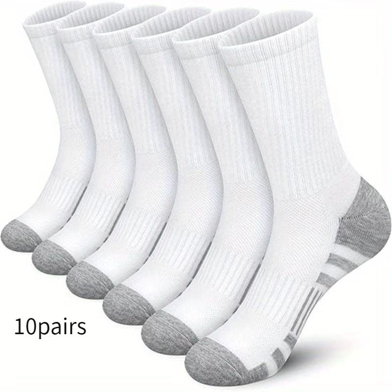 Chaussettes athlétiques assortis de couleur Plus taille Basketball Mid Tube coton respirant