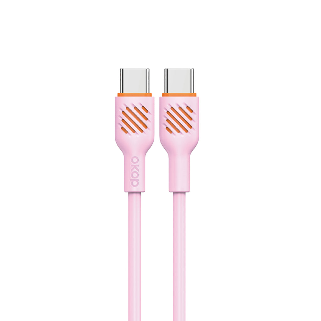 KP-317 Câble de données à charge rapide 65W Câble de recharge de téléphone portable épais compatible avec