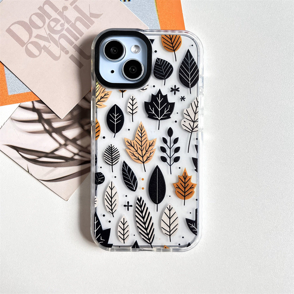 Cas de téléphone dur acrylique caduque d'automne
