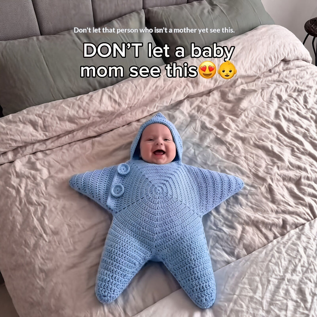 Star-shaped Crochet Starfish Baby Sleeping Bag