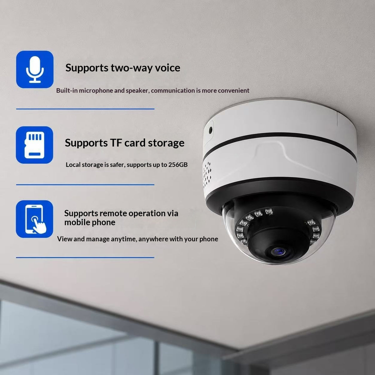 4 MP High Definition Indoor PoE Dome Camera