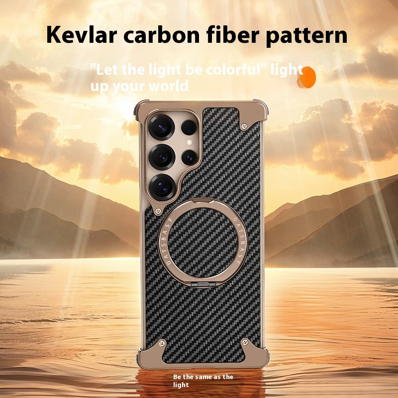 Personnalité de mode résistant aux éclaboussures Carbon Fiber Phone Shell